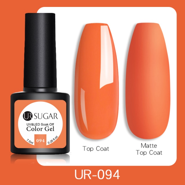 UR SUGAR 7.5ml Gel Nail Polish Nail Color Soak Off UV Gel Varnish Semi Permanant UV Gel Nail Art Varnish Base Top Coat