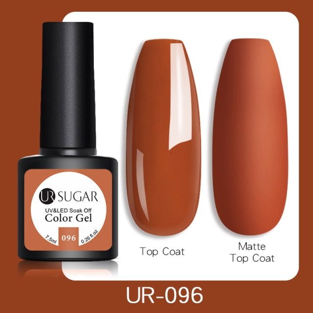 UR SUGAR 7.5ml Gel Nail Polish Nail Color Soak Off UV Gel Varnish Semi Permanant UV Gel Nail Art Varnish Base Top Coat