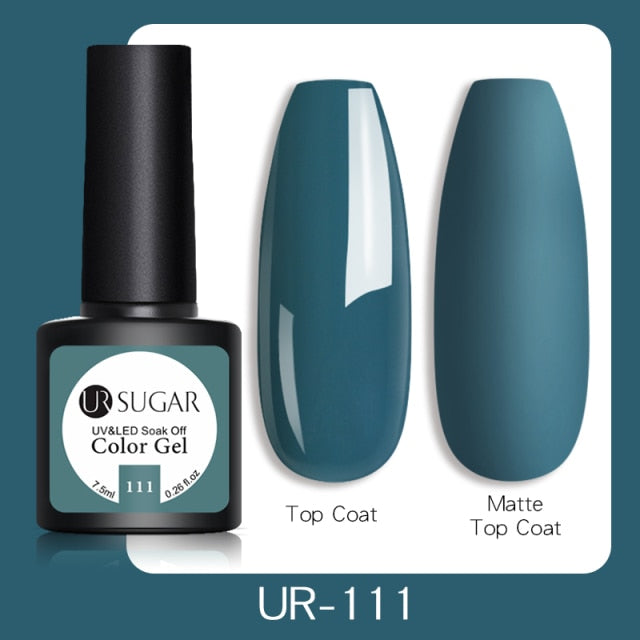 UR SUGAR 7.5ml Gel Nail Polish Nail Color Soak Off UV Gel Varnish Semi Permanant UV Gel Nail Art Varnish Base Top Coat