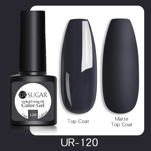 UR SUGAR 7.5ml Gel Nail Polish Nail Color Soak Off UV Gel Varnish Semi Permanant UV Gel Nail Art Varnish Base Top Coat