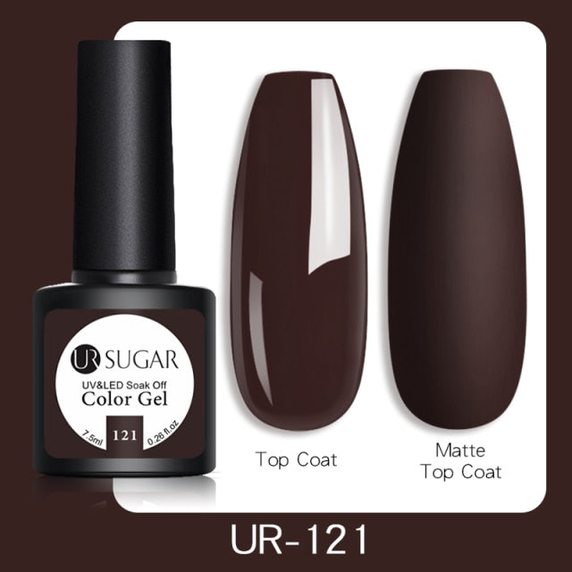 UR SUGAR 7.5ml Gel Nail Polish Nail Color Soak Off UV Gel Varnish Semi Permanant UV Gel Nail Art Varnish Base Top Coat