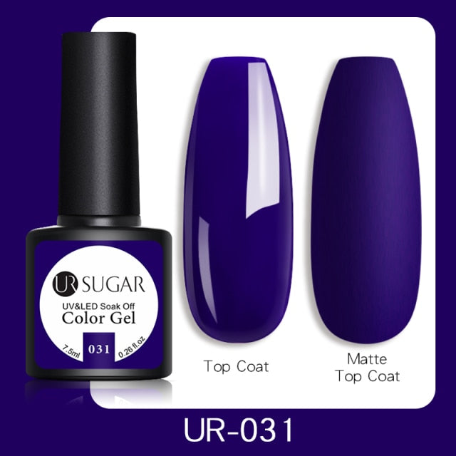 UR SUGAR 7.5ml Gel Nail Polish Nail Color Soak Off UV Gel Varnish Semi Permanant UV Gel Nail Art Varnish Base Top Coat