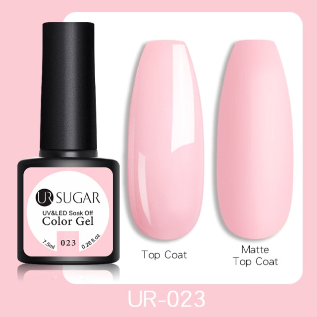 UR SUGAR 7.5ml Gel Nail Polish Nail Color Soak Off UV Gel Varnish Semi Permanant UV Gel Nail Art Varnish Base Top Coat