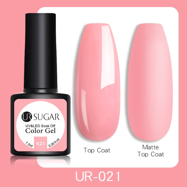 UR SUGAR 7.5ml Gel Nail Polish Nail Color Soak Off UV Gel Varnish Semi Permanant UV Gel Nail Art Varnish Base Top Coat