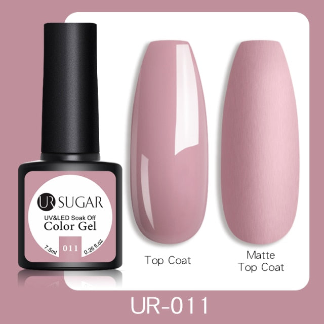 UR SUGAR 7.5ml Gel Nail Polish Nail Color Soak Off UV Gel Varnish Semi Permanant UV Gel Nail Art Varnish Base Top Coat