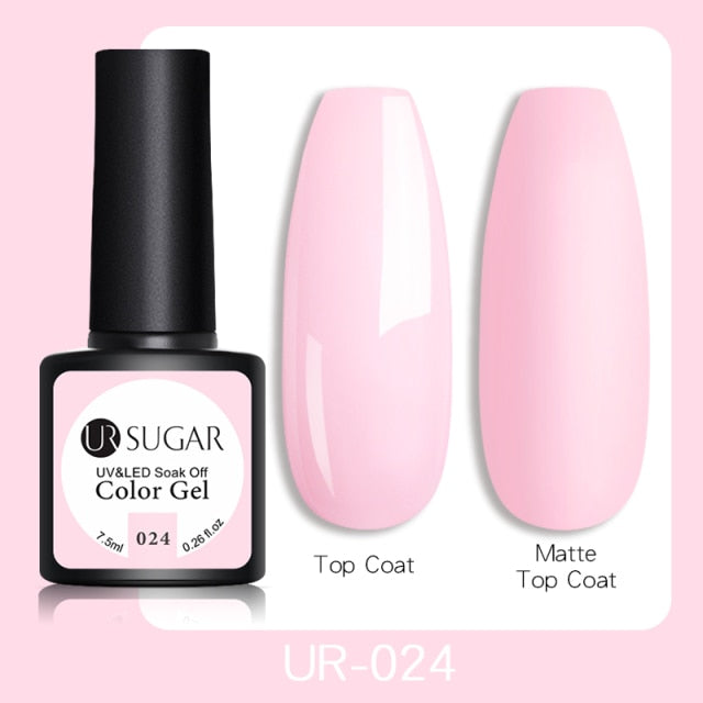 UR SUGAR 7.5ml Gel Nail Polish Nail Color Soak Off UV Gel Varnish Semi Permanant UV Gel Nail Art Varnish Base Top Coat