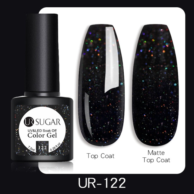 UR SUGAR 7.5ml Gel Nail Polish Nail Color Soak Off UV Gel Varnish Semi Permanant UV Gel Nail Art Varnish Base Top Coat
