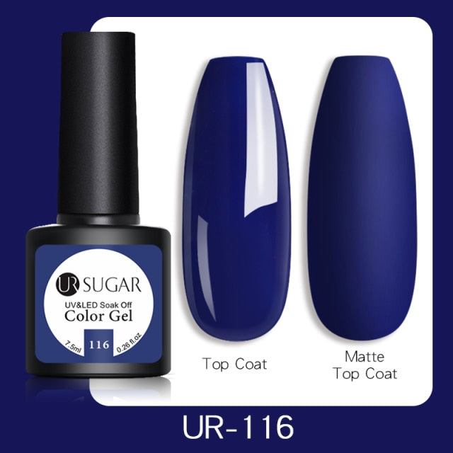 UR SUGAR 7.5ml Gel Nail Polish Nail Color Soak Off UV Gel Varnish Semi Permanant UV Gel Nail Art Varnish Base Top Coat