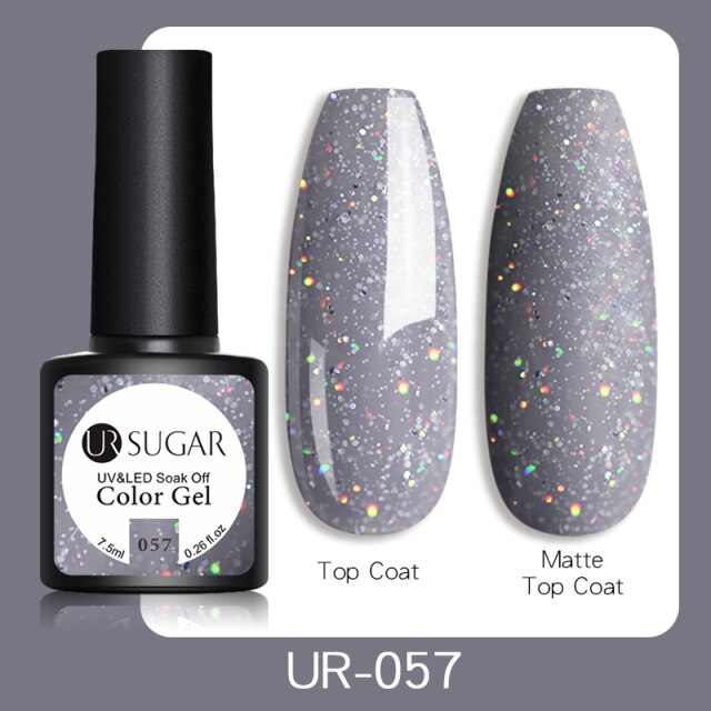 UR SUGAR 7.5ml Gel Nail Polish Nail Color Soak Off UV Gel Varnish Semi Permanant UV Gel Nail Art Varnish Base Top Coat