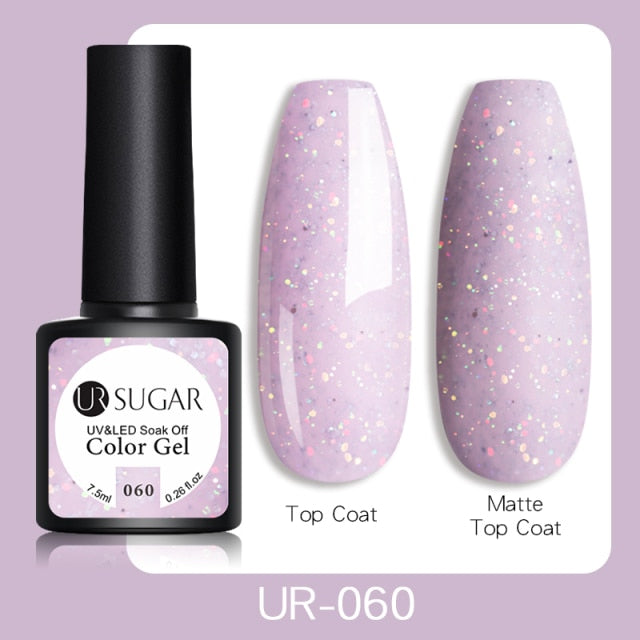 UR SUGAR 7.5ml Gel Nail Polish Nail Color Soak Off UV Gel Varnish Semi Permanant UV Gel Nail Art Varnish Base Top Coat