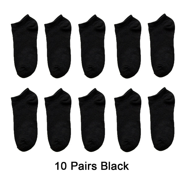 10 Pairs Women  Breathable Sports socks Solid Color Boat Comfortable Cotton Ankle Socks  Wholesale