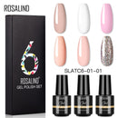ROSALIND Nail Gel Manicure Set Hybrid Varnish Kit For Nails Art UV Lamp Semi Permanent Nail Gel Polish Set With Good Pack