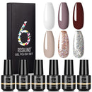 ROSALIND Nail Gel Manicure Set Hybrid Varnish Kit For Nails Art UV Lamp Semi Permanent Nail Gel Polish Set With Good Pack