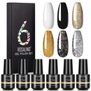 ROSALIND Nail Gel Manicure Set Hybrid Varnish Kit For Nails Art UV Lamp Semi Permanent Nail Gel Polish Set With Good Pack