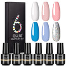 ROSALIND Nail Gel Manicure Set Hybrid Varnish Kit For Nails Art UV Lamp Semi Permanent Nail Gel Polish Set With Good Pack