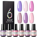 ROSALIND Nail Gel Manicure Set Hybrid Varnish Kit For Nails Art UV Lamp Semi Permanent Nail Gel Polish Set With Good Pack
