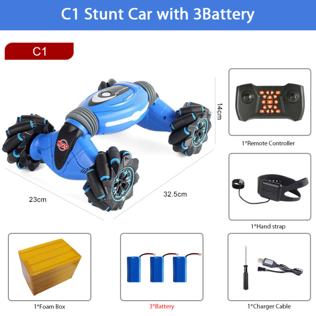 ZWN C1/ C1 MINI 4WD RC CAR Radio Gesture Induction 2.4G Toy Light Music Drift Dancing Twist Stunt Remote Control Car for Kids