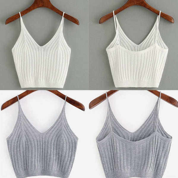 Fashion Women Summer Basic Tops Sexy Strappy Sleeveless Racerback Crop Top 2021 Female Casual Solid Color Ribbed Knit Short Vest