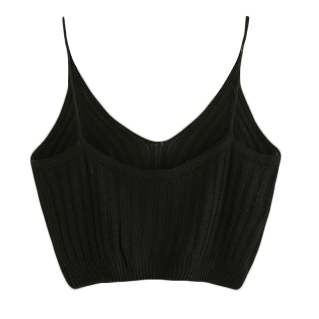 Fashion Women Summer Basic Tops Sexy Strappy Sleeveless Racerback Crop Top 2021 Female Casual Solid Color Ribbed Knit Short Vest