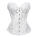 Sexy Women Bustier Lace Up Corset Top Corset Boned Waist Trainer Lingerie Overbust Corsets Body Shaper Plus Size