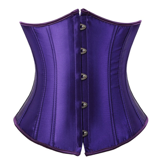 Underbust Corset Sexy Women's Underwear Waist Slimming Body Shaper for Women Steampunk Lace-up Corset