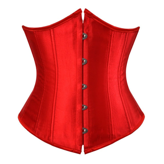 Underbust Corset Sexy Women's Underwear Waist Slimming Body Shaper for Women Steampunk Lace-up Corset