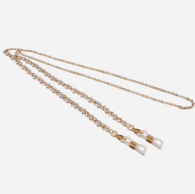 Sunglasses Masking Chains For Women Acrylic Pearl Crystal Eyeglasses Chains Lanyard Glass 2021 New Fashion Jewelry Wholesale