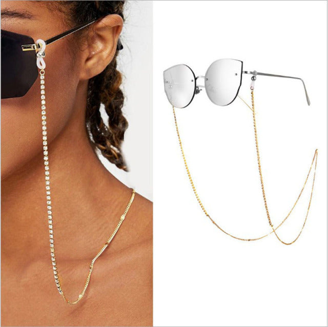 Sunglasses Masking Chains For Women Acrylic Pearl Crystal Eyeglasses Chains Lanyard Glass 2021 New Fashion Jewelry Wholesale