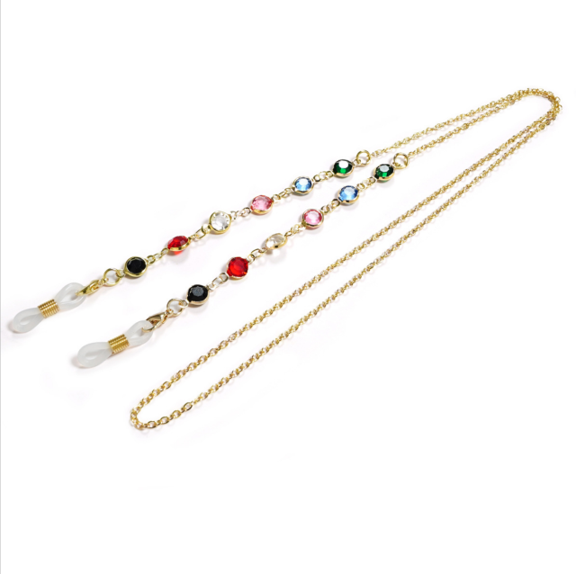 Sunglasses Masking Chains For Women Acrylic Pearl Crystal Eyeglasses Chains Lanyard Glass 2021 New Fashion Jewelry Wholesale