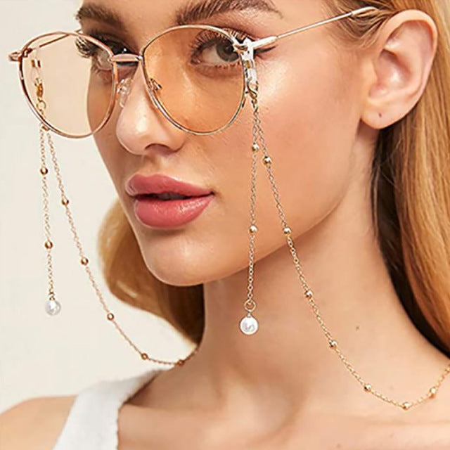 Sunglasses Masking Chains For Women Acrylic Pearl Crystal Eyeglasses Chains Lanyard Glass 2021 New Fashion Jewelry Wholesale