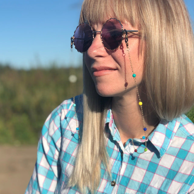 Sunglasses Masking Chains For Women Acrylic Pearl Crystal Eyeglasses Chains Lanyard Glass 2021 New Fashion Jewelry Wholesale