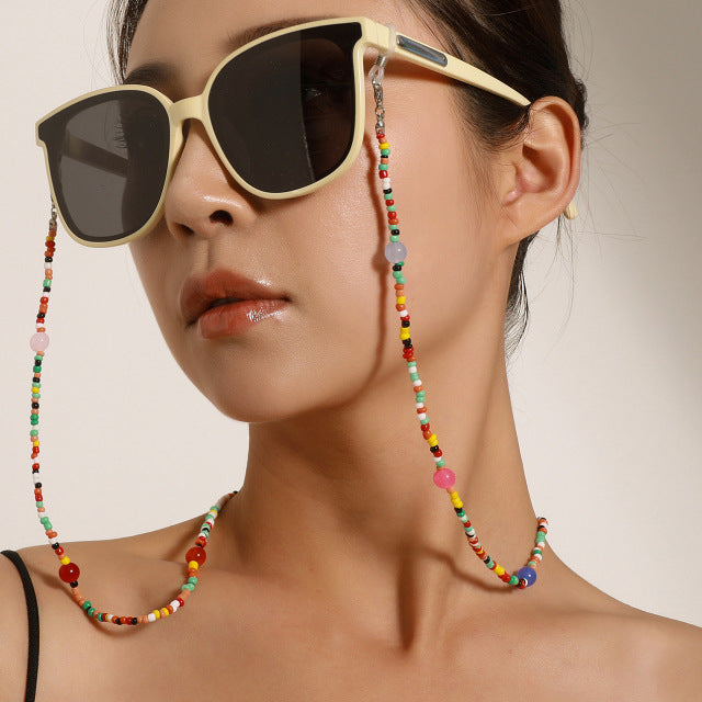 Sunglasses Masking Chains For Women Acrylic Pearl Crystal Eyeglasses Chains Lanyard Glass 2021 New Fashion Jewelry Wholesale