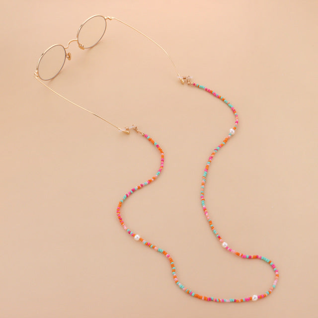 Sunglasses Masking Chains For Women Acrylic Pearl Crystal Eyeglasses Chains Lanyard Glass 2021 New Fashion Jewelry Wholesale