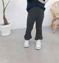 2021Children's Pants Girls' Solid  Gray And Black All-match Leggings Cotton Children's Pants Spring And Summer Boot Cut Pant