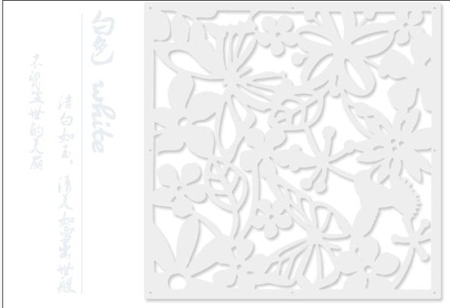 9 pcs PVC butterfly flower and bird hanging screen partition panel chinese folding screen living room decoration room dividers