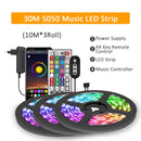 Suntech LED Light Strips, Bluetooth Music Sync Color Flexible RGB 5050 Diode Tape,Led Lights Built-in Mic For Party,Christmas