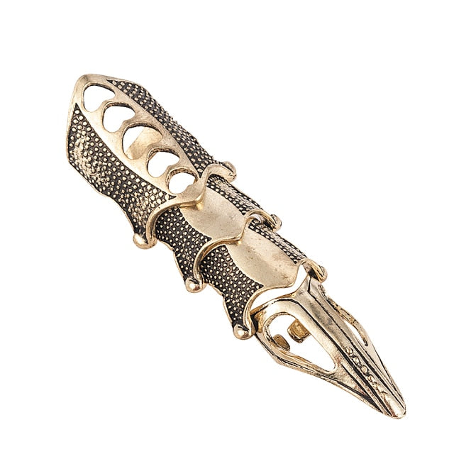 2020 NEW Fashion Cool Men Boys Punk Gothic Rock Scroll Joint Armor Knuckle Metal Full Finger Rings Gold Cospaly DIY Rings