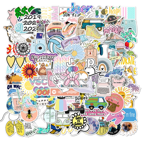 10/50/100Pcs/set Cartoon Girls Vsco Stickers For Guitar DIY TOY Bicycle Motorcycle Car Skateboard Snowboard Laptop Luggage