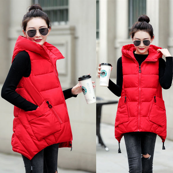 2021 Autumn And Winter Women Vest Thick New Student Cotton Coats Plus Size 5XL Lady Clothing Warm