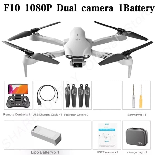 SHAREFUNBAY New F10 Drone 4k Profesional GPS Drones With Camera Hd 4k Cameras Rc Helicopter 5G WiFi Fpv Drones Quadcopter Toys