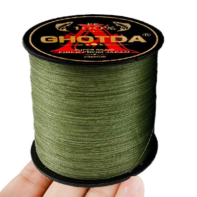 GHOTDA Braid Fishing line 300M 500M 1000M 4 Strands Multifilament Fishing Wire Carp Fishing 10-120lb