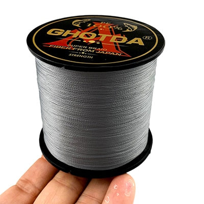 GHOTDA Braid Fishing line 300M 500M 1000M 4 Strands Multifilament Fishing Wire Carp Fishing 10-120lb