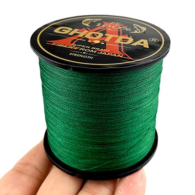 GHOTDA Braid Fishing line 300M 500M 1000M 4 Strands Multifilament Fishing Wire Carp Fishing 10-120lb