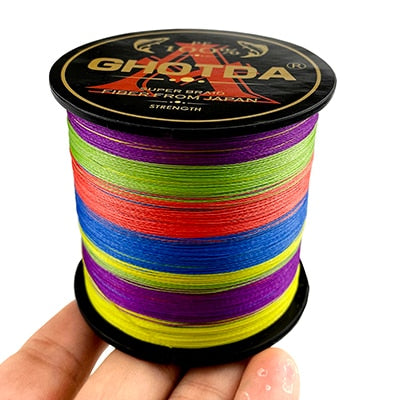 GHOTDA Braid Fishing line 300M 500M 1000M 4 Strands Multifilament Fishing Wire Carp Fishing 10-120lb