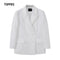 TOPPIES 2021 Womens Long Blazer Double Breasted Suit Jacket Loose Oversize Coat Solid Color Formal Blazer