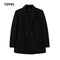 TOPPIES 2021 Womens Long Blazer Double Breasted Suit Jacket Loose Oversize Coat Solid Color Formal Blazer