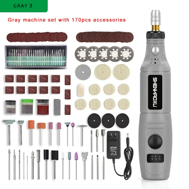 100V~240V Mini Electric Drill Power Tools 3.6V Multifuctional Grinder Grinding Accessories Set 3 Speed Engraving Pen For Dremel