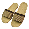 Natural linen slippers summer home indoor sandals men's women's unisex spring and autumn couples landing guests flax Non-slip522