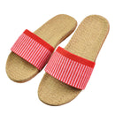 Natural linen slippers summer home indoor sandals men's women's unisex spring and autumn couples landing guests flax Non-slip522