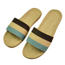 Natural linen slippers summer home indoor sandals men's women's unisex spring and autumn couples landing guests flax Non-slip522